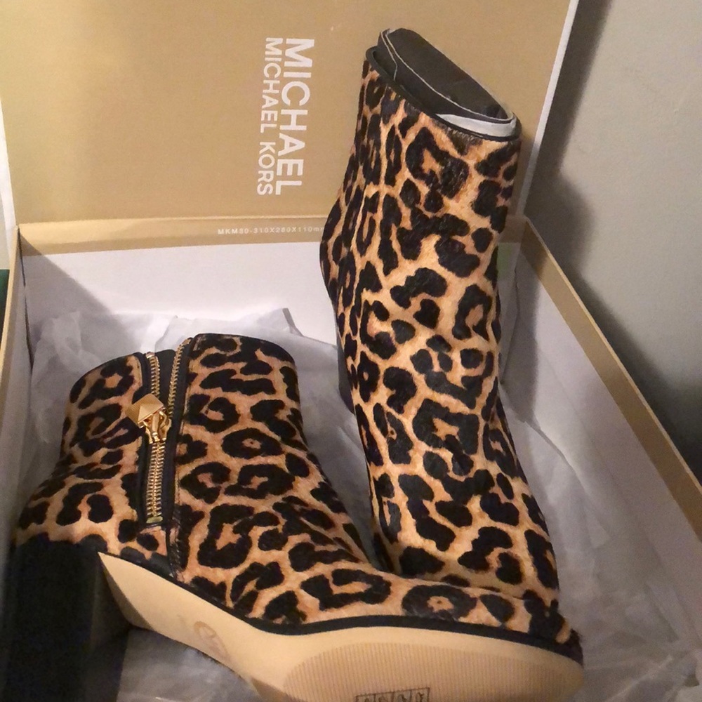 Michael Kors Leopard Print Bootie